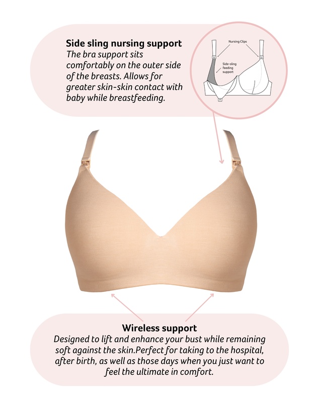 Hotmilk Maternity Lingerie - Embrace Leakproof Nursing Bra - Wirefree