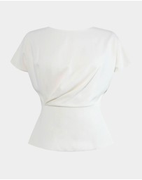 Forcast - Bonnie Gathered Peplum Top