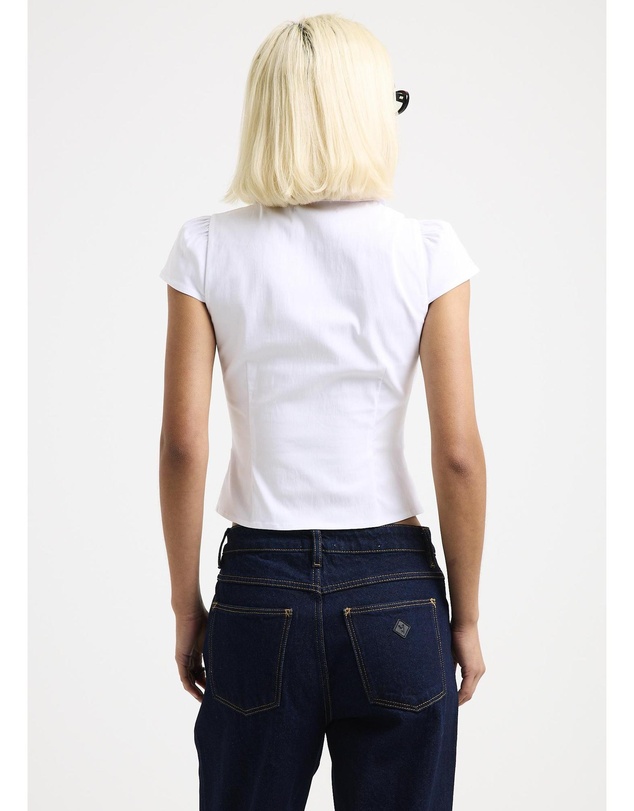 Insight - Cassia Short Sleeve Gather Shirt