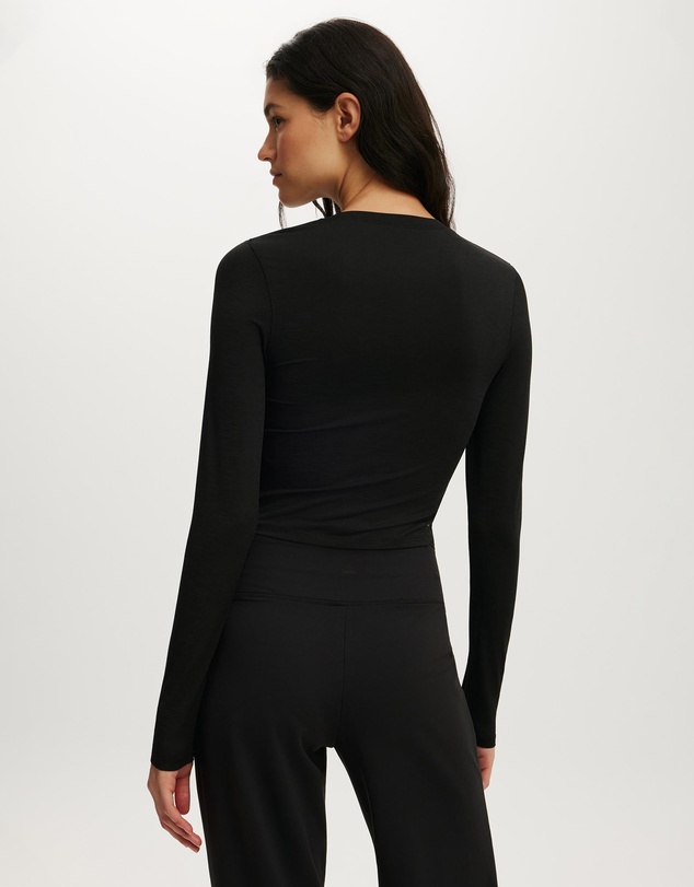 Cotton On Body Active - Active Ruched Front LS Top