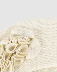 Max Alexander - European Made Cream Soft Wool Beret
