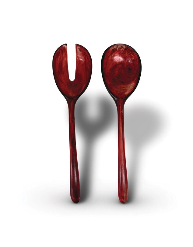 Urban Attitude - Urban Attitude LILA Large Paired Servers Length 30cm, Width 7.5cm (Spoon) - Berry Red