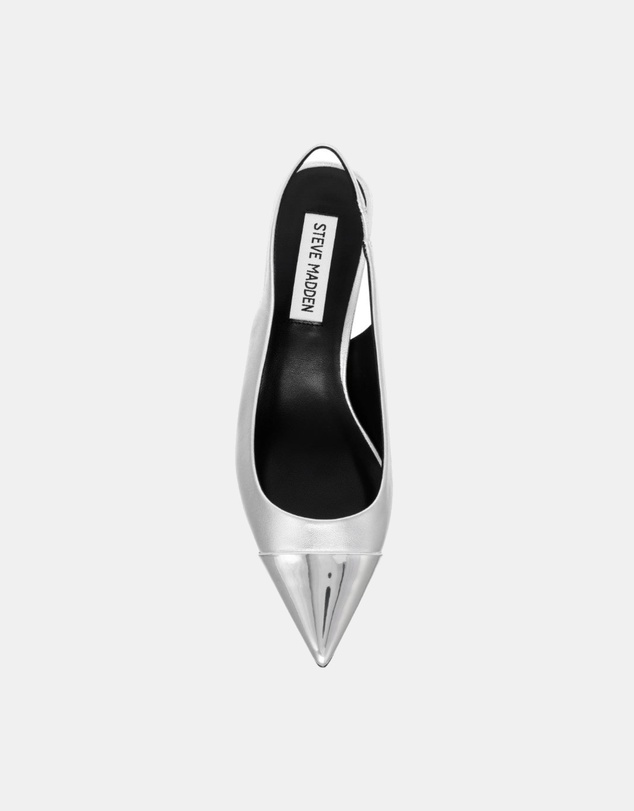 Steve Madden - Kling silver slingback heels