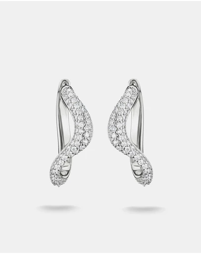 THOMAS SABO - THOMAS SABO Wavy hoop earrings with zirconia