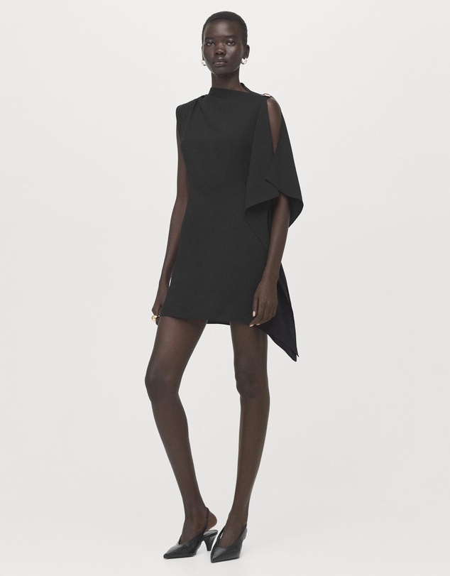 M.N.G - Short Asymmetrical Sleeve Dress