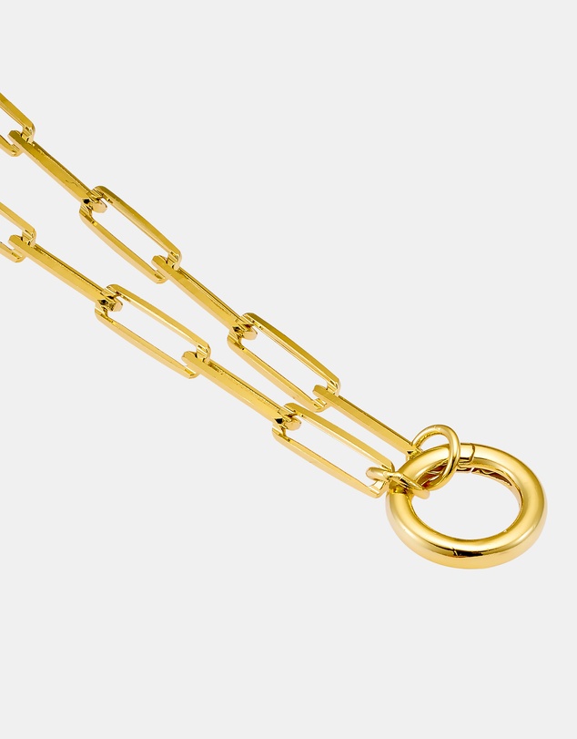Zoe Olivia - 14K Gold Vermeil Paper Clip 'O' Link Necklace