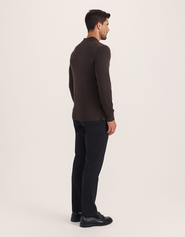 SABA - Franklin Merino Wool Long Sleeve Polo