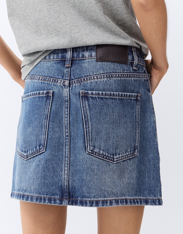 UNISON - Denim Mini Skirt