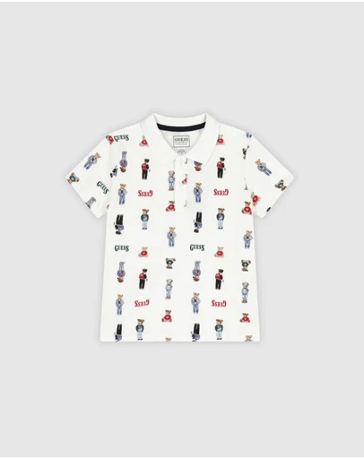 GUESS - Bear Graphic Polo Shirt
