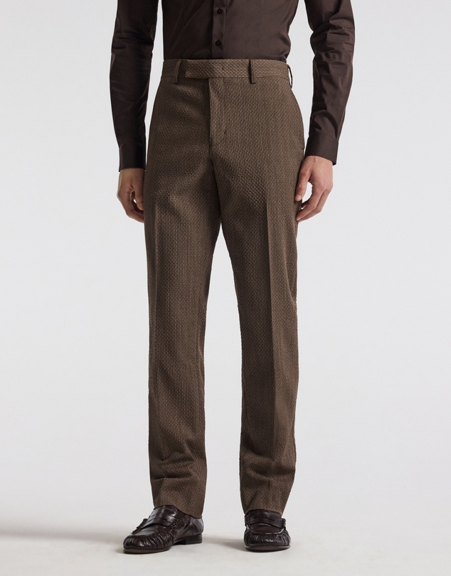Calibre - Slim Micro Jacquard Wool Pant Mocha