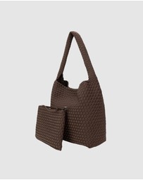 Chuchka - Woven Neoprene One Shoulder Tote Choc