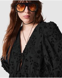 & Other Stories - Embroidered Mini Dress