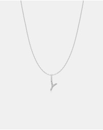 Ania Haie - Ania Haie Silver Letter Y Initial Necklace