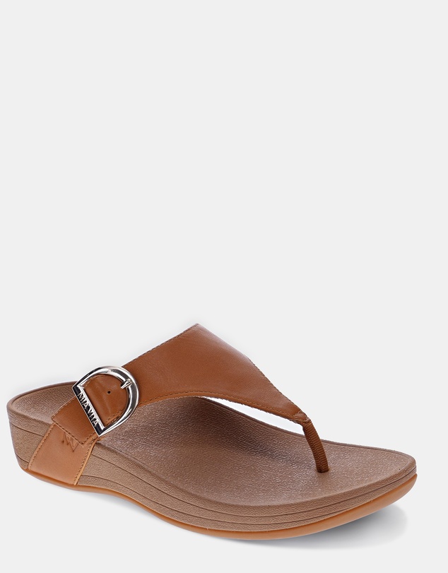 Mia Vita - Faith Toe Post Sandal - Tan