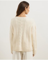 Atmos&Here - Drew Oversized Textured Cable Knit Jumper