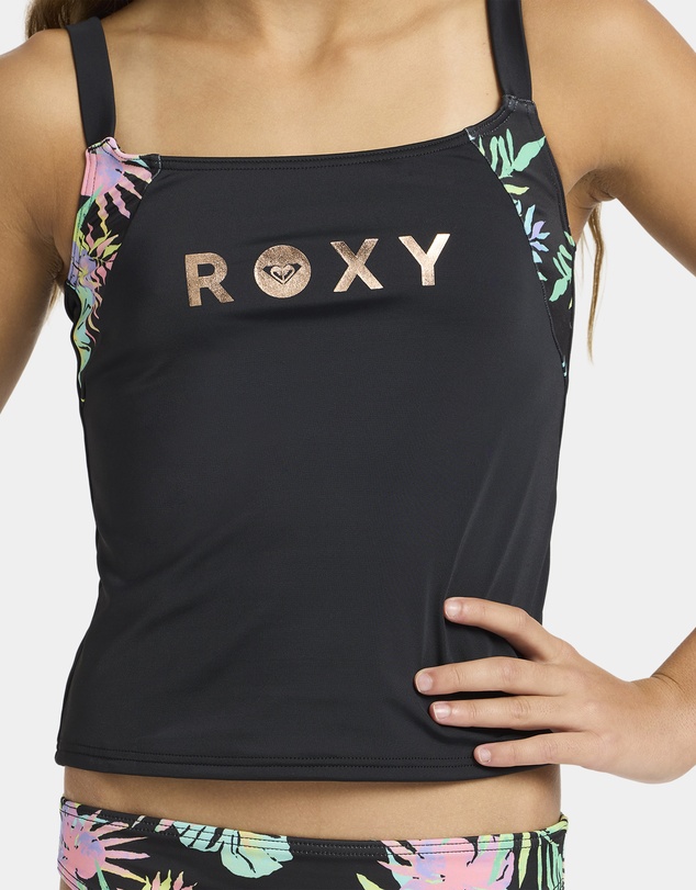 Roxy - Girls 4 to 16 Roxy Active Tankini Set Two Piece
