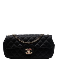 Pre-Loved by Azura Reborn - Pre-Loved Quilted Satin Precious Jewel East West Flap