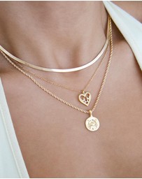 HOUSE OF SLANI - Flat Herringbone Snake Chain Necklace