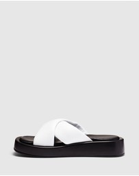 Just Because - Santina Leather Flatform Sandals