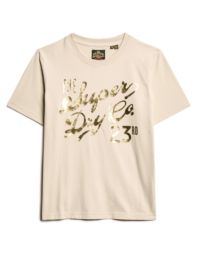Superdry - Luxe Metallic Logo Relaxed Tee