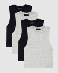 Xander - 4-Pack Blanc Tank