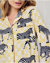 Chelsea Peers - Zebra Checkerboard Long Pyjama