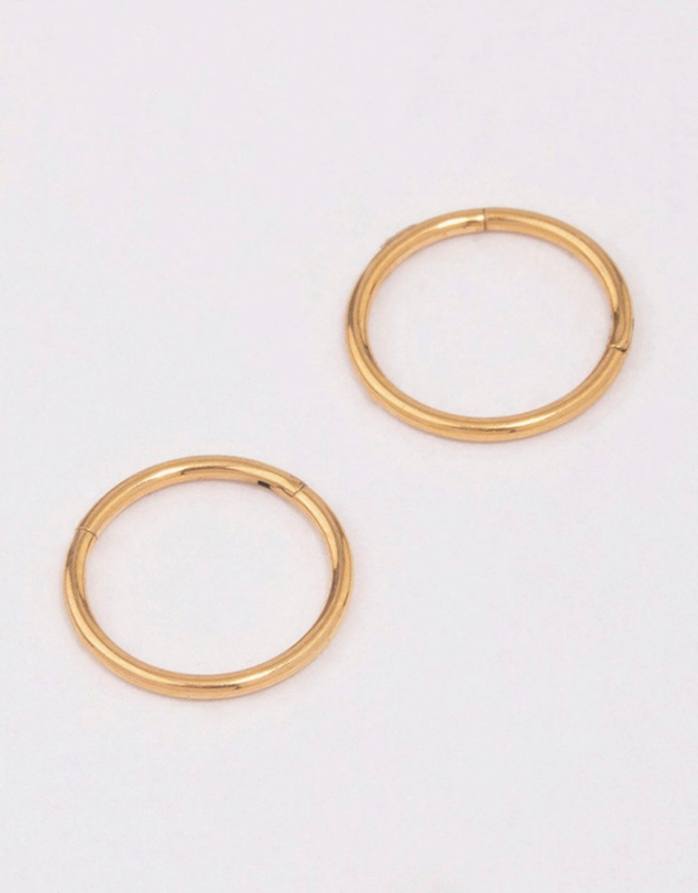 Lovisa - Gold Plated Titanium Sleeper Earrings 8mm