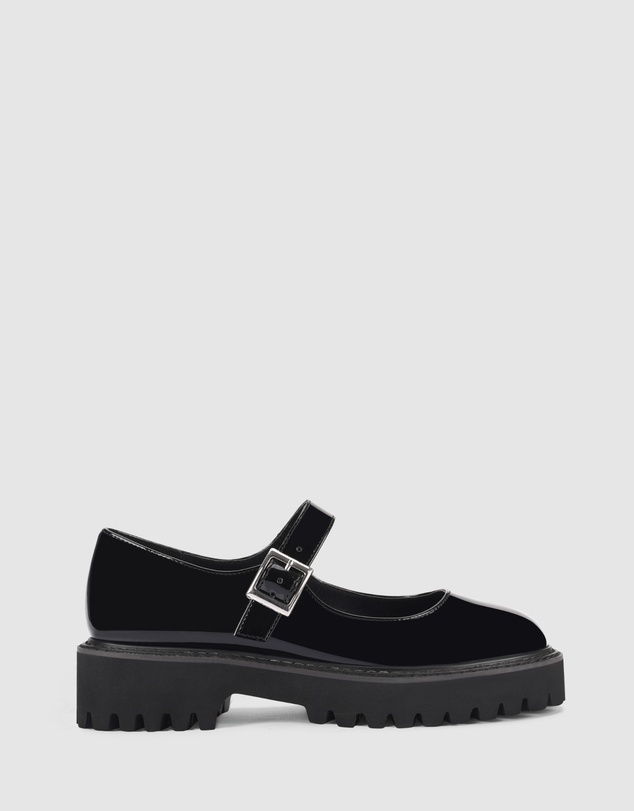 Verali - Nero Chunky Mary Jane Loafers