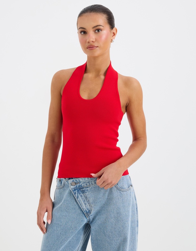 Calli - Jamie Sculpt Knit Halter Top