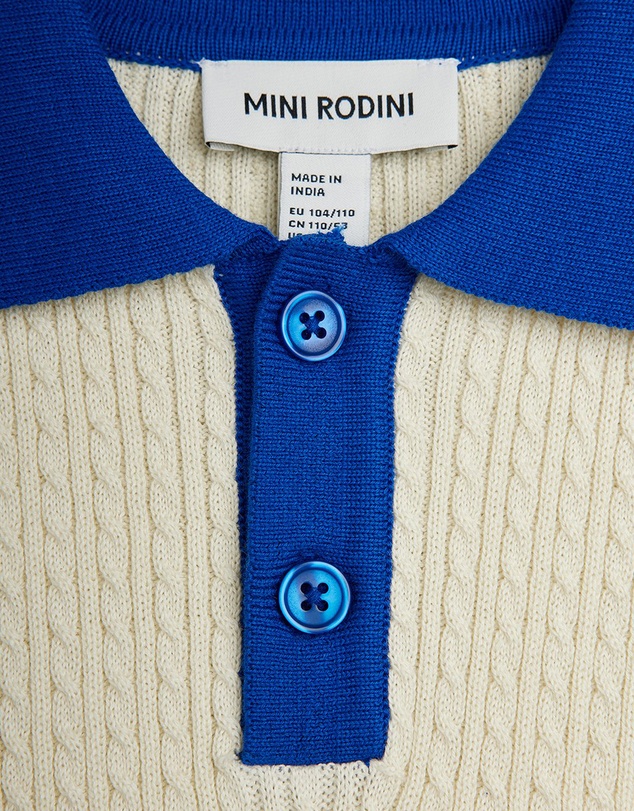 Mini Rodini - Cable Knit Polo Shirt - Babies-Teens