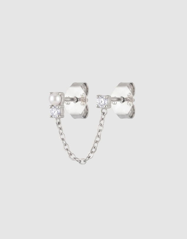 HOUSE OF SLANI - Dainty Silver Sophia earrings