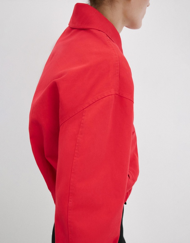 M.N.G - Bomber Jacket with Shirt Collar