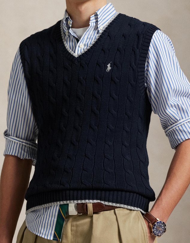 Polo Ralph Lauren - Cable-Knit Cotton Sweater Vest