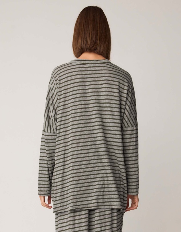 Primness - Stripe Loose V Top