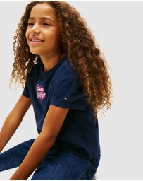 Tommy Hilfiger - Heart Embroidery Logo Jersey T-Shirt - Kids