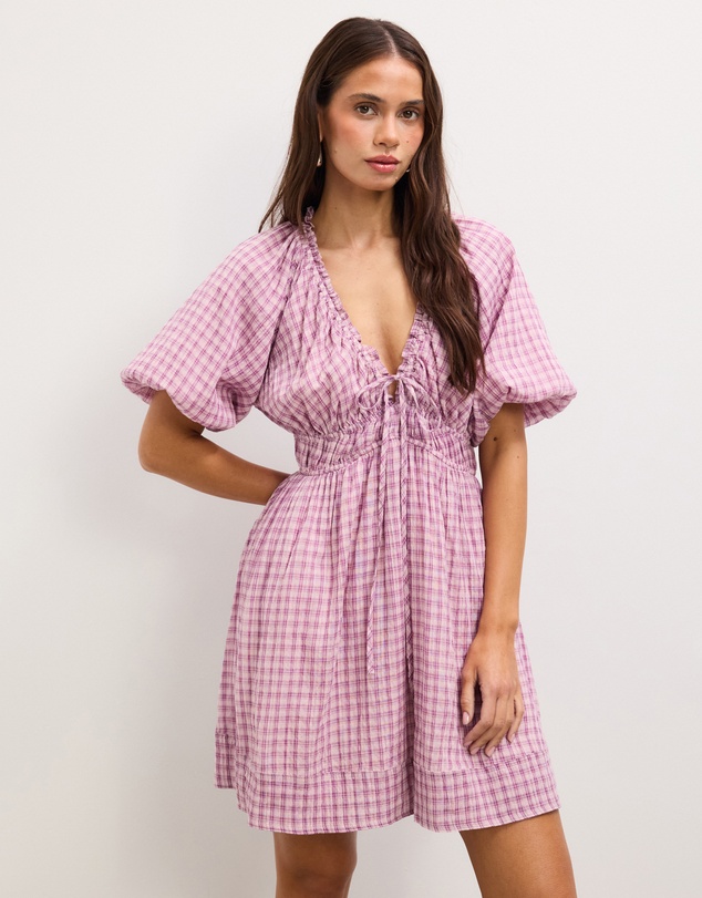 The Fated - Jemma Gingham Mini Dress