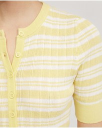 Oxford - Maja Striped Button Knit