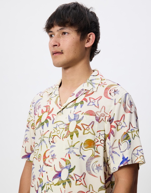 Scotch & Soda - Allover Printed Viscose Short Sleeve Shirt