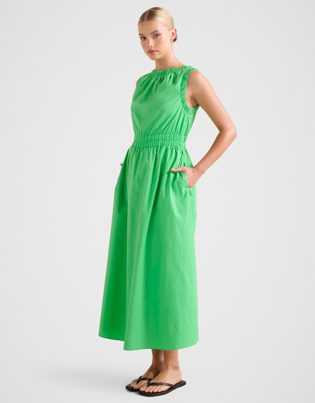 Forever New - Bella Shirred Cotton Midi Dress