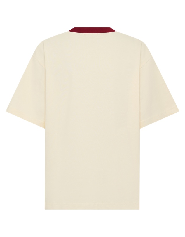 SSAINT - Reflective V Neck Tee Butter