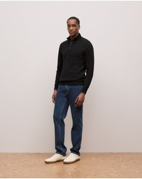 Trenery - Cotton Jersey Crew T-shirt in Black