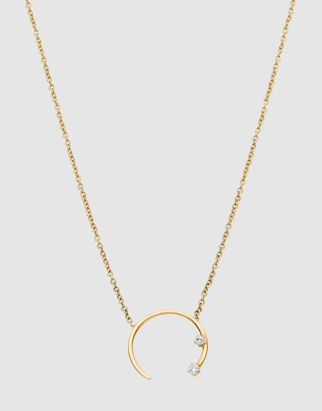 Luna Rae - Solid Gold - Eclipse Diamond Necklace
