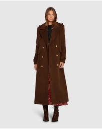 Belle & Bloom - Command Wool Blend Double Breast Maxi Coat