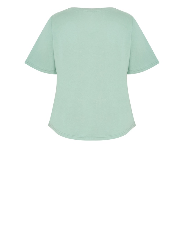 City Chic - Plus size Vintage Volley Tee - sage
