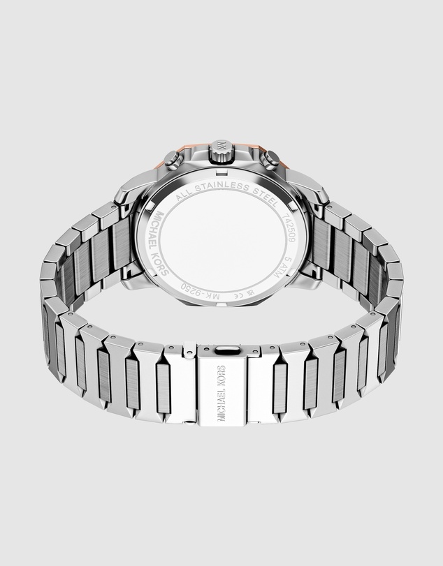 Michael Kors - Prescott Silver Tone Chronograph Watch