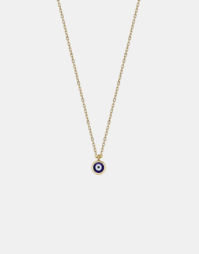 Zoe Olivia - 9K Gold Evil Eye Necklace