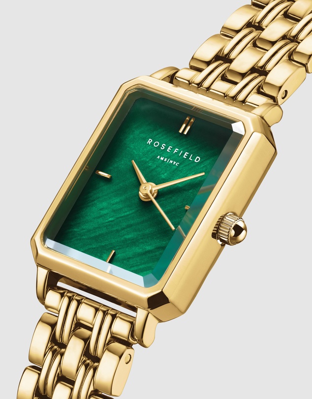 Rosefield - The Octagon XS - Gold with Green Dial