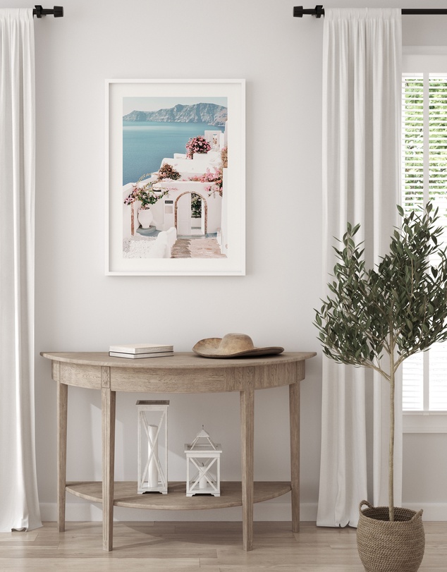 Olive et Oriel - Santorini Days Art Print