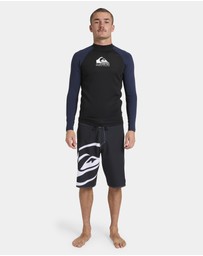 Quiksilver - Mens Watermans Panel Heater Long Sleeve Rash Vest