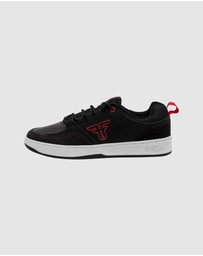 Fallen Footwear - Fallen Footwear The Crest Suede/Leather Men Shoes Black/Grey/Red